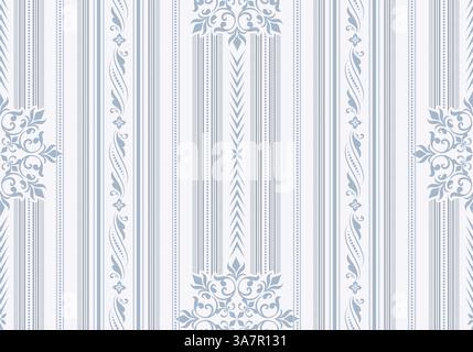 Nahtloses Damastmuster. Vektor klassischer Luxus altmodische Damastverzierung, königliche viktorianische nahtlose Textur für Tapeten, Textil Stock Vektor