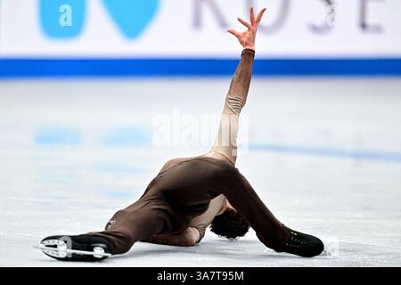 Jason BROWN (USA), während des Men Short Program, bei der ISU World Figure Skating Championships 2025 im TD Garden, am 27. März 2025 in Boston, USA. Quelle: Raniero Corbelletti/AFLO/Alamy Live News Stockfoto