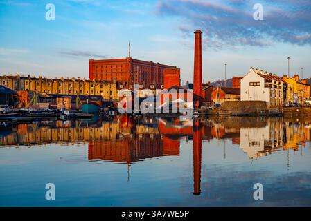 Die Matthew-Replik wird im Bristol-Hafen in Großbritannien gewartet Stockfoto
