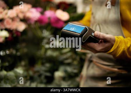 Datafano im Blumenladen Stockfoto