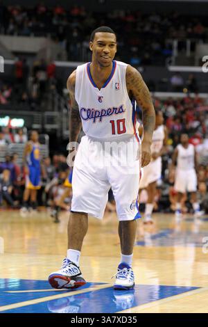 Oktober 2012 - Los Angeles, Kalifornien, USA S - 22. Oktober 2012 Los Angeles, CA. Los Angeles Clippers schützen Hank Thorns #10 in Aktion in der zweiten Hälfte des NBA-Vorsaisonspiels zwischen den Los Angeles Clippers und den Golden State Warriors im Staples Center in Los Angeles, CA. Die Los Angeles Clippers gewannen 88:71. David Hood/CSM(Bild: © David Hood/Cal Sport Media/ZUMAPRESS.com) Stockfoto