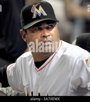 27. Juni 2012 - Miami, FL, USA - die Miami Marlins haben den Manager Ozzie Guillen entlassen, der in diesem Dateifoto vom 27. Juni 2012 zu sehen ist, nachdem das Team in der National League East im letzten Tempo beendete. (Bild: © Michael Laughlin/MCT/ZUMAPRESS.com) Stockfoto