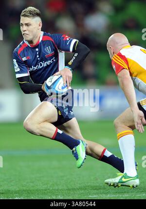3. Mai 2013 – Melbourne, Victoria, Australien – James O'Connor von den Melbourne Rebels in Aktion während des 12. Runde-Spiels zwischen den Melbourne Rebels und den Waikato Chiefs während der Super XV Saison 2013 im AAMI Park, Melbourne, Australien. (Kreditbild: © Theo Karanikos/ZUMAPRESS.com) Stockfoto