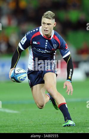 3. Mai 2013 – Melbourne, Victoria, Australien – James O'Connor von den Melbourne Rebels in Aktion während des 12. Runde-Spiels zwischen den Melbourne Rebels und den Waikato Chiefs während der Super XV Saison 2013 im AAMI Park, Melbourne, Australien. (Kreditbild: © Theo Karanikos/ZUMAPRESS.com) Stockfoto