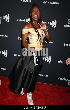 Beverly Hills, ca. 27. März 2025. Doechii bei den 36. Jährlichen GLAAD Media Awards im Beverly Hilton am 27. März 2025 in Beverly Hills, Kalifornien. Quelle: Jeffrey Mayer/Media Punch/Alamy Live News Stockfoto