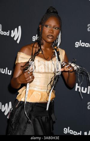 Beverly Hills, ca. 27. März 2025. Doechii bei den 36. Jährlichen GLAAD Media Awards im Beverly Hilton am 27. März 2025 in Beverly Hills, Kalifornien. Quelle: Jeffrey Mayer/Media Punch/Alamy Live News Stockfoto