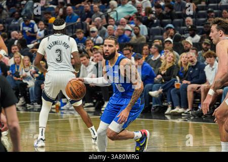 Orlando, Florida, USA, 27. März 2025, Dallas Mavericks Stürmer Caleb Martin #16 im Kia Center. (Foto: Marty Jean-Louis/Alamy Live News Stockfoto