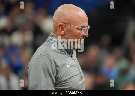 Orlando, Florida, USA, 27. März 2025, Dallas Mavericks Cheftrainer Jason Kidd im Kia Center. (Foto: Marty Jean-Louis/Alamy Live News Stockfoto