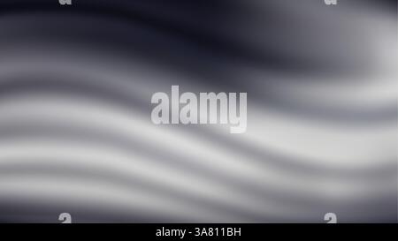 Unscharfer abstrakter Hintergrund mit weich fließenden Wellenmustern in dunklen und hellen Grautönen, moderne minimalistische Textur perfekt für Designs und Überlagerungen Stock Vektor