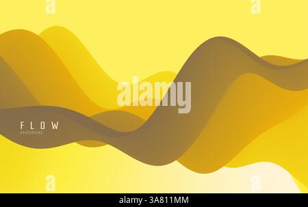 Abstrakte wellig Hintergrund mit modernen Verlaufsfarben. Trendy Liquid Design. Motion Sound Wave. Vector Illustration für Banner, Flyer und presentatio Stock Vektor