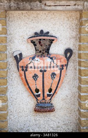 Die Burg von Nizza oder Colline du Château war eine militärische Zitadelle. Es wurde auf einem Hügel erbaut und überblickte die Bucht von Nizza aus dem 11. Jahrhundert Stockfoto