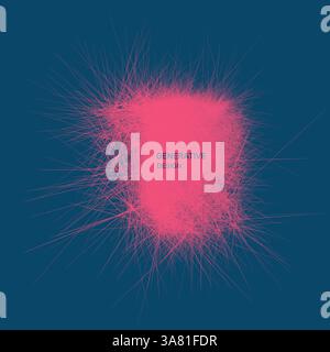 Der Rahmen besteht aus chaotischen Linien. 3d abstract Vector Illustration. Design Template mit Platz für Text. Moderne Muster. Stock Vektor