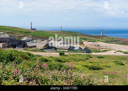 Pendeen England - 12. Juni 2024 - die Geevor-Zinnmine an der Küste von North Cornwall in England ist ein UNESCO-Weltkulturerbe Stockfoto