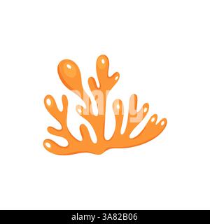 Stilisierte orangene Korallenillustration, ideal für Unterwassermotive Stock Vektor