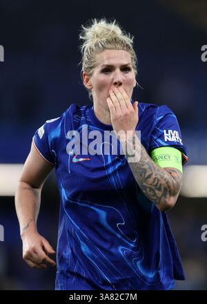 London, Großbritannien. März 2025. Millie Bright von Chelsea während des Spiels der UEFA Women's Champions League in Stamford Bridge, London. Der Bildnachweis sollte lauten: David Klein/Sportimage Credit: Sportimage Ltd/Alamy Live News Stockfoto