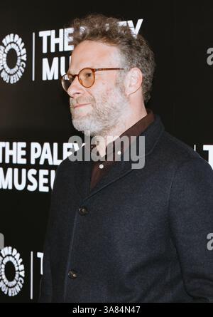 27. März 2025, New York, NY, Vereinigte Staaten: Seth Rogen besucht PaleyLive: An Evening mit Seth Rogen und Apple TV+'s „The Studio“ Special Preview Screening im Paley Museum in New York. Dinara Khairova/Photo Image Press/Zuma Press 27. März 2025. (Credit Image: © Photo Image Press via ZUMA Press Wire) NUR REDAKTIONELLE VERWENDUNG! Nicht für kommerzielle ZWECKE! Stockfoto
