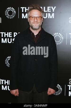 27. März 2025, New York, NY, Vereinigte Staaten: Seth Rogen besucht PaleyLive: An Evening mit Seth Rogen und Apple TV+'s „The Studio“ Special Preview Screening im Paley Museum in New York. Dinara Khairova/Photo Image Press/Zuma Press 27. März 2025. (Credit Image: © Photo Image Press via ZUMA Press Wire) NUR REDAKTIONELLE VERWENDUNG! Nicht für kommerzielle ZWECKE! Stockfoto