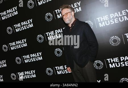27. März 2025, New York, NY, Vereinigte Staaten: Seth Rogen besucht PaleyLive: An Evening mit Seth Rogen und Apple TV+'s „The Studio“ Special Preview Screening im Paley Museum in New York. Dinara Khairova/Photo Image Press/Zuma Press 27. März 2025. (Credit Image: © Photo Image Press via ZUMA Press Wire) NUR REDAKTIONELLE VERWENDUNG! Nicht für kommerzielle ZWECKE! Stockfoto