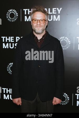 27. März 2025, New York, NY, Vereinigte Staaten: Seth Rogen besucht PaleyLive: An Evening mit Seth Rogen und Apple TV+'s „The Studio“ Special Preview Screening im Paley Museum in New York. Dinara Khairova/Photo Image Press/Zuma Press 27. März 2025. (Credit Image: © Photo Image Press via ZUMA Press Wire) NUR REDAKTIONELLE VERWENDUNG! Nicht für kommerzielle ZWECKE! Stockfoto