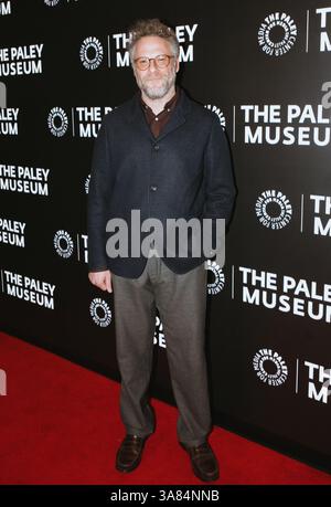 27. März 2025, New York, NY, Vereinigte Staaten: Seth Rogen besucht PaleyLive: An Evening mit Seth Rogen und Apple TV+'s „The Studio“ Special Preview Screening im Paley Museum in New York. Dinara Khairova/Photo Image Press/Zuma Press 27. März 2025. (Credit Image: © Photo Image Press via ZUMA Press Wire) NUR REDAKTIONELLE VERWENDUNG! Nicht für kommerzielle ZWECKE! Stockfoto