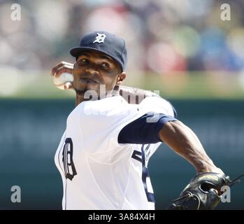 15. Mai 2013 - Detroit, MI, USA - die Al Alburquerque-Plätze der Detroit Tigers im achten Inning gegen die Houston Astros im Comerica Park in Detroit, Michigan, am Mittwoch, den 15. Mai 2013. Houston gewann mit 7:5. (Bild: © Julian H. Gonzalez/MCT/ZUMAPRESS.com) Stockfoto