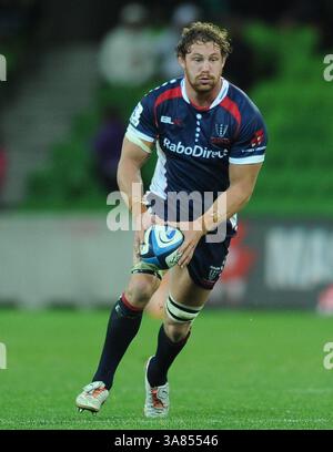 17. Mai 2013: Melbourne, Victoria, Australien - Scott Higginbotham von den Rebellen im 14. Runde Spiel zwischen den Rebellen und den Stormers während der Super XV Saison 2013 im AAMI Park, Melbourne, Australien. (Kreditbild: © Theo Karanikos/ZUMAPRESS.com) Stockfoto