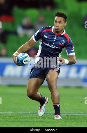 17. Mai 2013: Melbourne, Victoria, Australien – Kimami Situati der Rebellen in Aktion während des 14. Runde-Spiels zwischen den Rebellen und den Stormers während der Super XV-Saison 2013 im AAMI Park, Melbourne, Australien. (Kreditbild: © Theo Karanikos/ZUMAPRESS.com) Stockfoto
