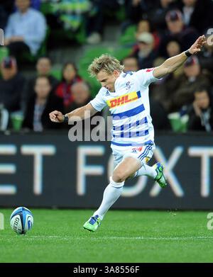 17. Mai 2013: Melbourne, Victoria, Australien: Johan Christiaan Pietersen von The Stormers in der 14. Runde zwischen den Rebellen und den Stormers während der Super XV-Saison 2013 im AAMI Park, Melbourne, Australien. (Kreditbild: © Theo Karanikos/ZUMAPRESS.com) Stockfoto