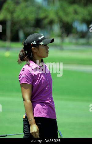 20. April 2013 – Kapolei, HI, USA – 20. April 2013: Danielle Kang während der Finalrunde der Lotte Championship 2013 präsentiert von J Golf im Ko Olina Golf Club. (Bild: © Michael Sullivan/Cal Sport Media/ZUMAPRESS.com) Stockfoto
