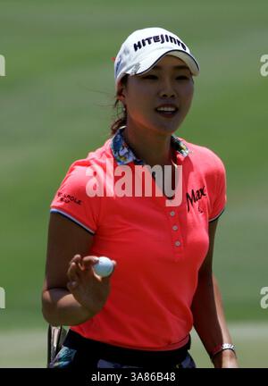 20. April 2013 – Kapolei, HI, USA – 20. April 2013: Hee Kyung Seo während der letzten Runde der Lotte Championship 2013, präsentiert von J Golf im Ko Olina Golf Club. (Bild: © Michael Sullivan/Cal Sport Media/ZUMAPRESS.com) Stockfoto