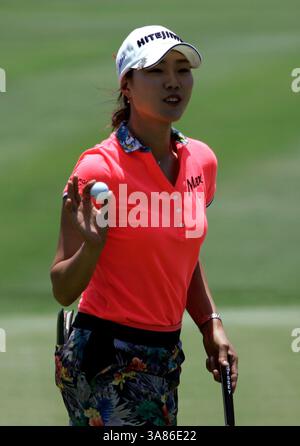20. April 2013 – Kapolei, HI, USA – 20. April 2013: Hee Kyung Seo während der letzten Runde der Lotte Championship 2013, präsentiert von J Golf im Ko Olina Golf Club. (Bild: © Michael Sullivan/Cal Sport Media/ZUMAPRESS.com) Stockfoto