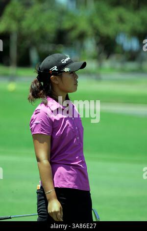 20. April 2013 – Kapolei, HI, USA – 20. April 2013: Danielle Kang während der Finalrunde der Lotte Championship 2013 präsentiert von J Golf im Ko Olina Golf Club. (Bild: © Michael Sullivan/Cal Sport Media/ZUMAPRESS.com) Stockfoto