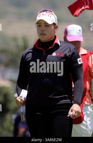 20. April 2013 – Kapolei, HI, USA – 20. April 2013: Ariya Jutanugarn während der Finalrunde der Lotte Championship 2013 präsentiert von J Golf im Ko Olina Golf Club. (Bild: © Michael Sullivan/Cal Sport Media/ZUMAPRESS.com) Stockfoto