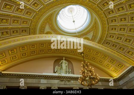 Blick auf das Innere des Kapitolgebäudes der Vereinigten Staaten, Washington, D.C., Vereinigte Staaten von Amerika Stockfoto