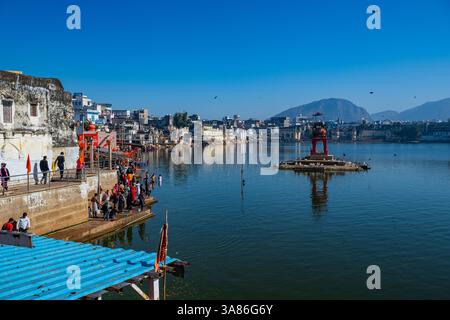 Pushkar See, Pushkar, Rajasthan, Indien Stockfoto
