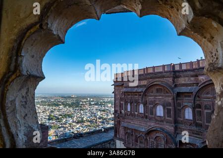 Mehrangarh Fort, Jodhpur, Rajasthan, Indien Stockfoto