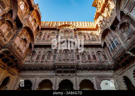Mehrangarh Fort, Jodhpur, Rajasthan, Indien Stockfoto