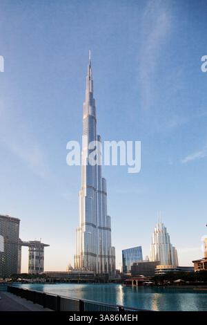 Burj Khalifa, der höchste Turm der Welt, Downtown Burj Dubai, Dubai, Vereinigte Arabische Emirate Stockfoto