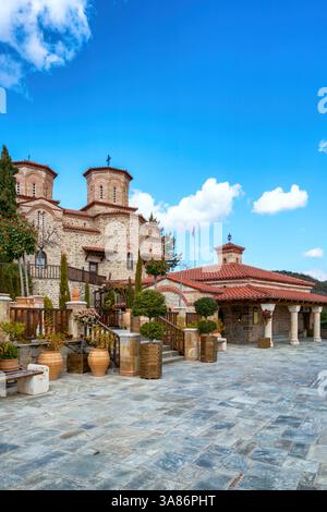 Meteora, altes heiliges Kloster von Varlaam, UNESCO, Kalabaka, Griechenland Stockfoto