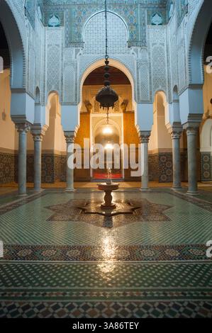 Moulay Ismail Mausoleum, Meknès, Marokko Stockfoto