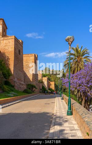 Alcazaba, Malaga, Andalusien, Spanien Stockfoto