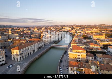 Luftaufnahme der italienischen Stadt Senigallia Stockfoto