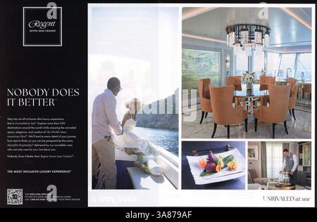 Anzeige in der Zeitschrift „Food & Wine“, Frühjahrsrezepte Ausgabe, April 2025, USA Stockfoto