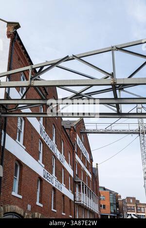 Woodsmil Quay, River Ouse, York, Großbritannien Stockfoto