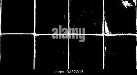 Nahtloser Grunge-Papierhintergrund mit abstrakten weißen Linienmustern. Vintage-Texturen in Schwarz und Bambus, perfekt für moderne Stoffe, Textilien und Wände Stock Vektor