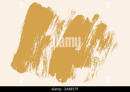 Gelb Fett, Körnige Pinselkontur. Dickes, dickes Pinseldesign-Element schleifen. Handgezeichnet große, kräftige Farbflecken Stock Vektor