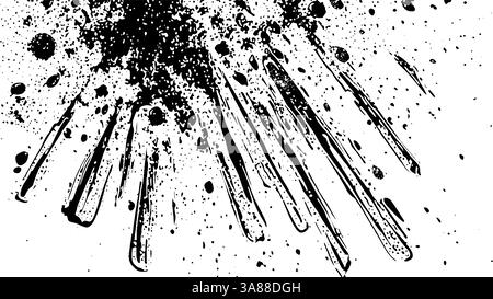 Hintergrund aus gereiftem Grunge-Papier mit alten Kratzern, verstörter Textur und rustikaler Schwarzweiß-Überlagerung. Perfekt für Retro-Fotografie, Urban Stock Vektor