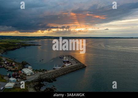Blick Aus Der Vogelperspektive Über Clogherhead, Oriel Port, Louth Irland Stockfoto