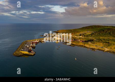 Blick Aus Der Vogelperspektive Über Clogherhead, Oriel Port, Louth Irland Stockfoto