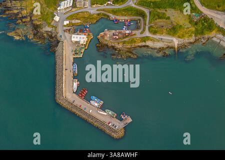 Blick Aus Der Vogelperspektive Über Clogherhead, Oriel Port, Louth Irland Stockfoto